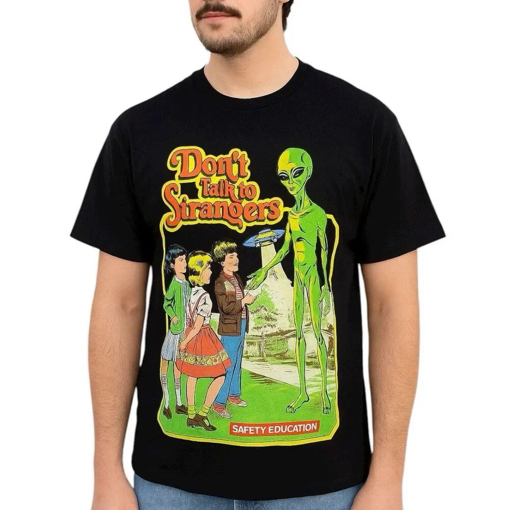 Steven Rhodes T Shirt Mens XL Alien UFO Funny Graphic Retro Streetwear Space - Picture 1 of 9
